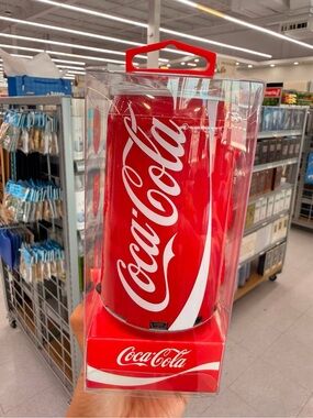 Coca Cola Red Cylinder Bluetooth Speaker with White Logo